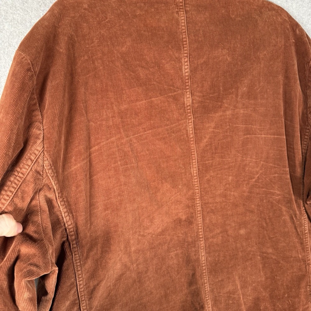R95th blazer jacket womens 3XL brown corudory button front deluxe handmade - Picture 6 of 13